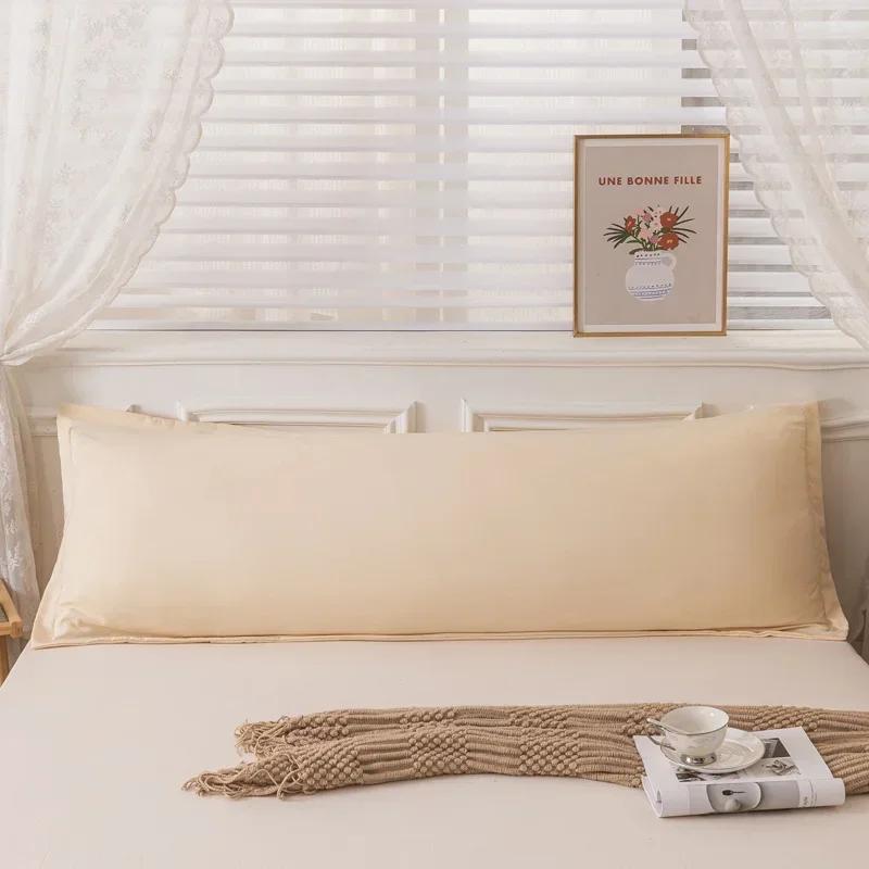 

Новая удобная длинная наволочка из мягкого хлопка, двойные длинные наволочки с принтами и однотонными цветами для украшения дома 120/150/180 см, 1 шт. 48x180cm