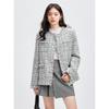 PEACEBIRD Women's Elegant Tweed Short Jacket