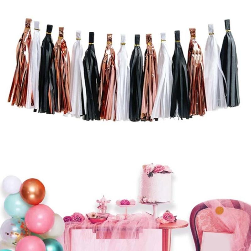 Colorful Paper Streamers Hanging Ornament for Wedding Decoration Baby Showers Birthday Holiday Party Supplies