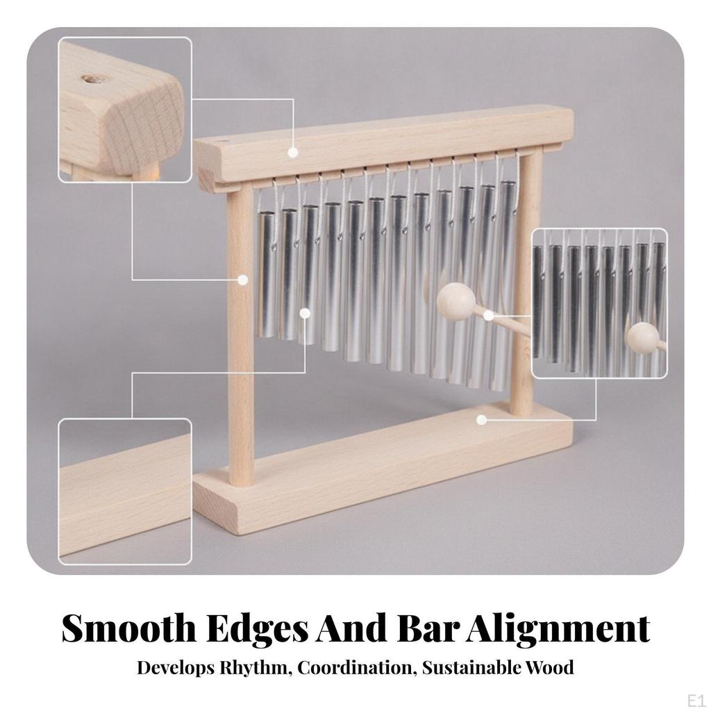 12-Tone Wind Chime Educational with Mallet Resonant for Classroom