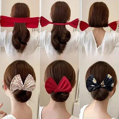 Fashionable Twist Hair Clip, Korean Style Bun Maker, Bowknot Hair Accessory for Women