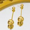 Style Minimalist Metal Ball Exaggerated High-end Long Earrings With Feel Tassel Women