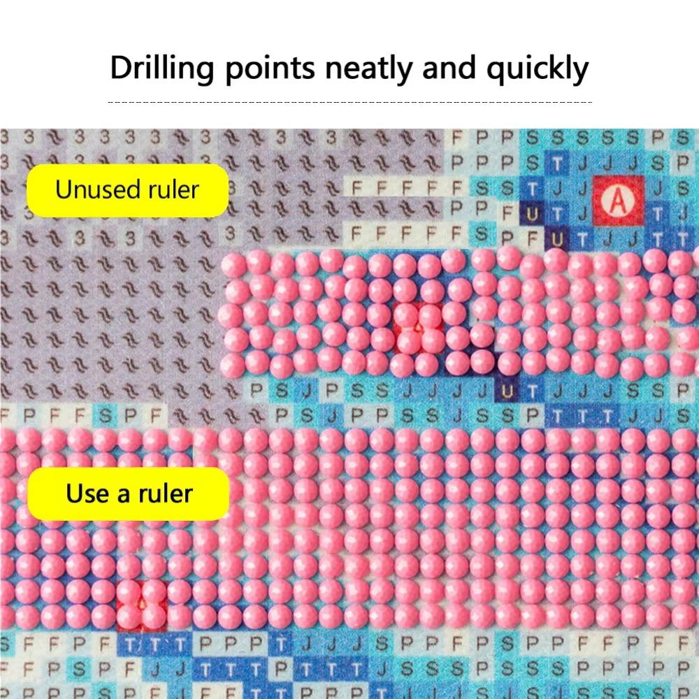 Solid Color DIY Diamond Painting Cross Ruler Embroidery Rulers  Diamond Embroidery Accessory