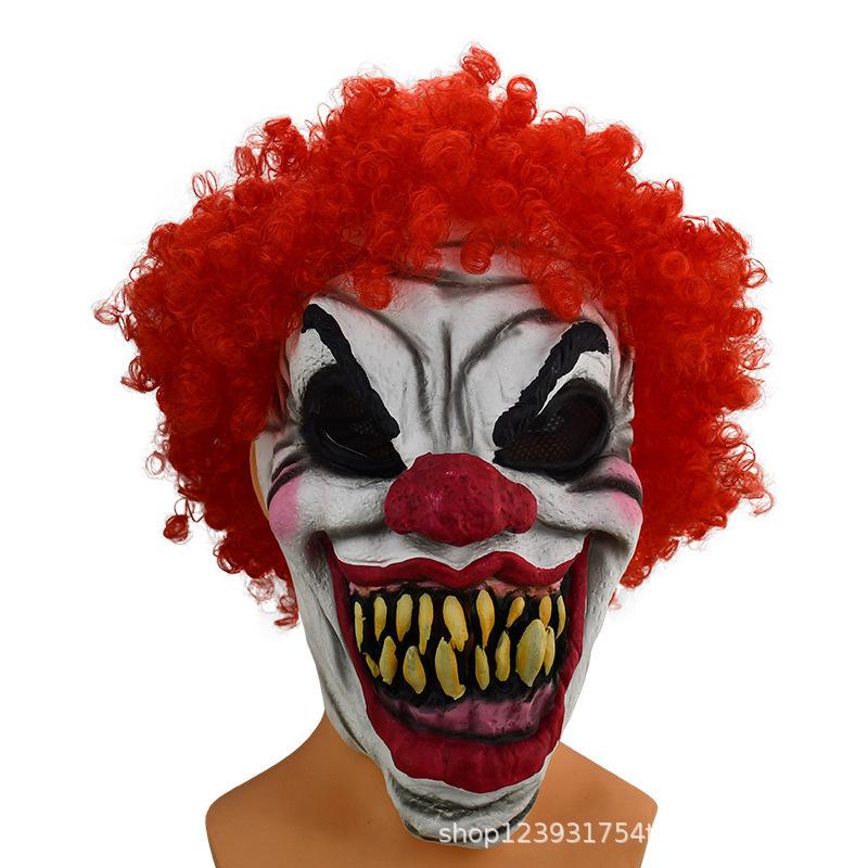 Funny Clown Horror Latex Mask Halloween Christmas Party Horror Role Play Props