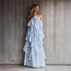 2025 Trendy Women's Off-the-Shoulder Backless Sleeveless Halter Neck Dress with Ruffled Fluffy Skirt