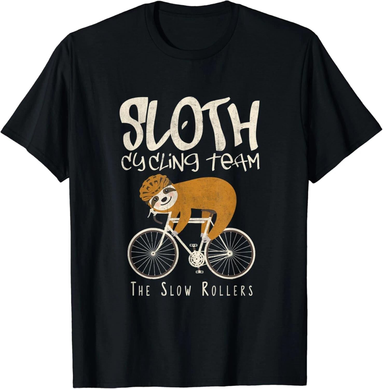 Funny Sloth Cycling Team love sloths bicycling Gift Unisex T-Shirt S