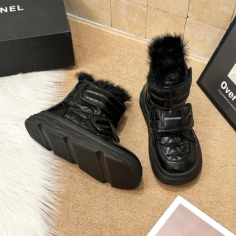 Women's thick-soled winter a footstool lightweight warm anti-cold padded snow boots non-slip wear casual sneakers short cotton shoes