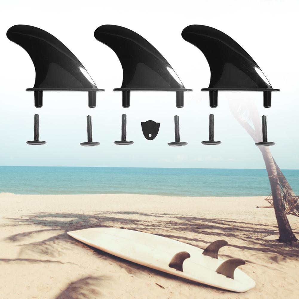 3-piece Soft Surfwater Wave Fin SUP Accessory Stablizer Fit Stand Up Paddle Board Surfboard Central Fin and Side Fin Water Sport