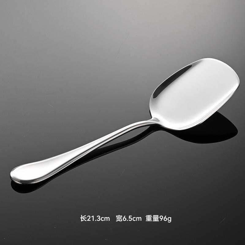 304 Stainless Steel Spoon Deepened Soup Dry Rice Spoon 010 Round Handle Thickened Ramen Spoon Small Soup Shell Porridge