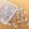 100Pcs Clear Flower Head Push Pins for Display Picture Note Memos Poster Cork Notice Board Pins Decorative Thumb Tacks
