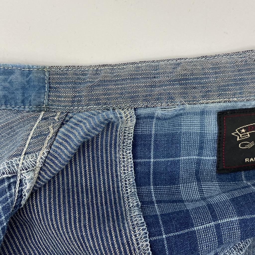 RRL Gray herringbone crew neck long sleeve knit tops M IndigoUsed