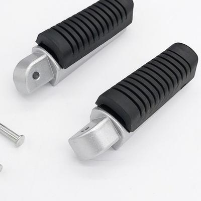 Aluminum Motorcycle Front Footrests Black Anti-Slip Motorcycle Pedals Easy Installation Motorbike Foot Pegs