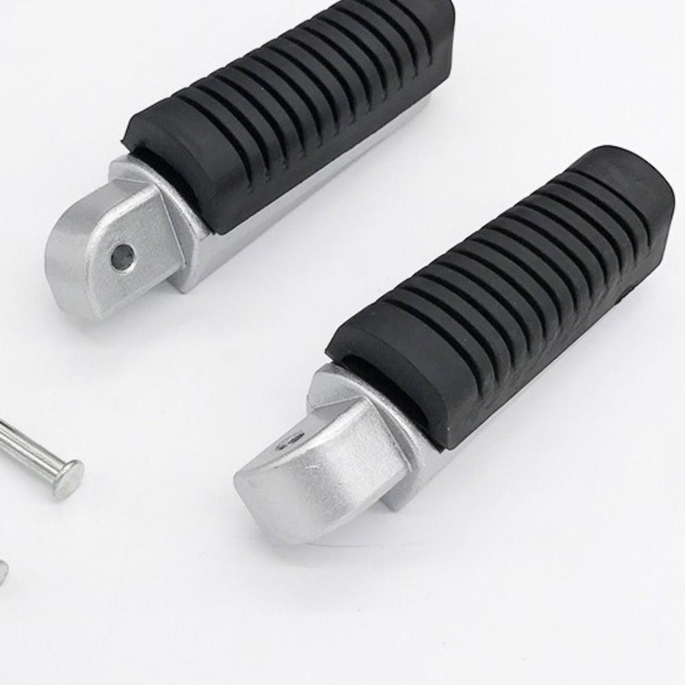 Aluminum Motorcycle Front Footrests Black Anti-Slip Motorcycle Pedals Easy Installation Motorbike Foot Pegs