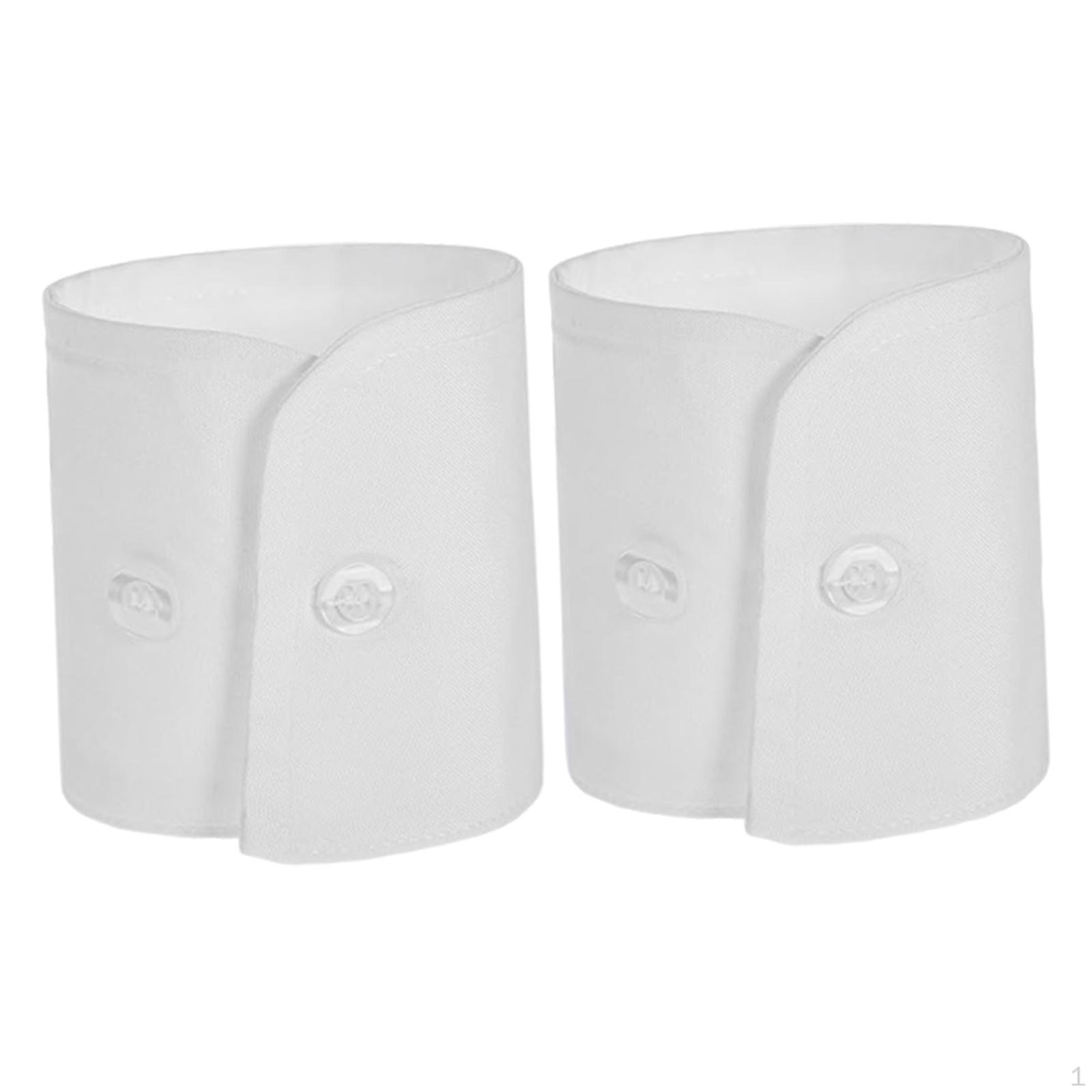 

1 Pair Decorative Faux Cuffs for Women, Detachable Wrist Accessories with Removable Button, Suitable clear button Round
