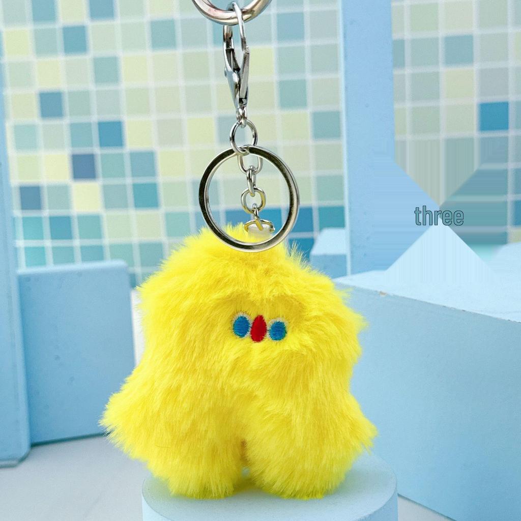 Cute Plush Doll Keychain Pendant - Pink, Clumsy Style