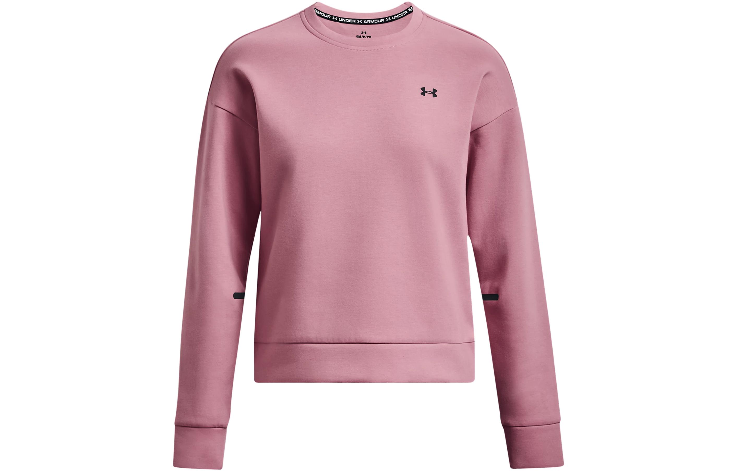 Under Armour Sweatshirts Women s Pink Crew Neck Moderate Regular 1379835-697 LG