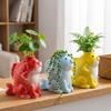 Fish-shaped Ceramic Succulent Planter Artistic Plant Pot Ornament Air Plant Holder Living Room