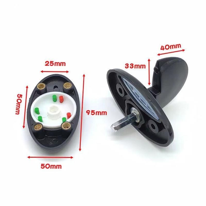 Toilet Lock with Occupied Sign Modern Elliptical Bathroom Partition Lock Plastic Privacy Hardware Easy Installation