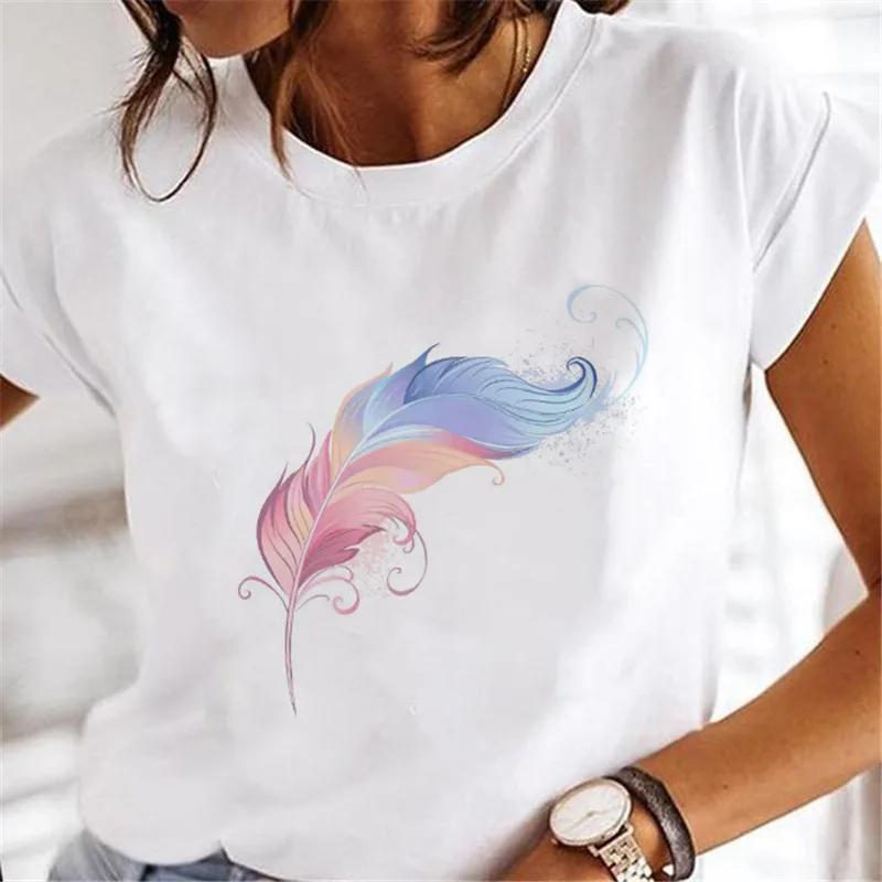 Women's Printed Short-sleeved T-shirt Clothing Tops Casual Loose Daily Clothing