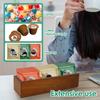 1PC New Tea Bag Holder Wooden Tea Bag Container Tea Bag Storage Organizer with Removable Dividers for Kitchen Office Countertop