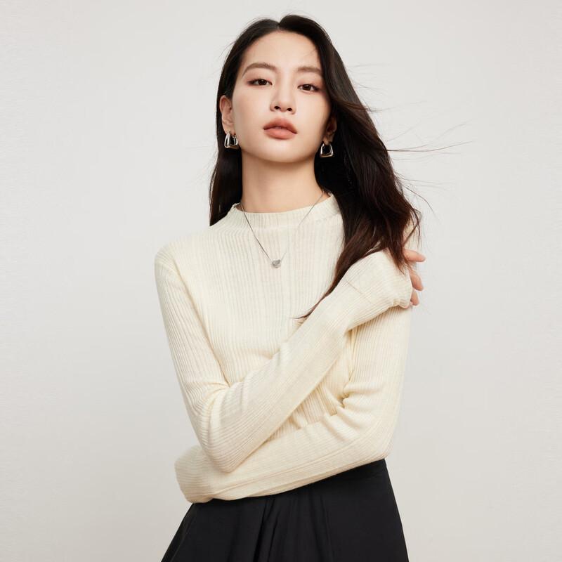 Elva' Island Women's Solid Slim-Fit Long Sleeve Knit Top