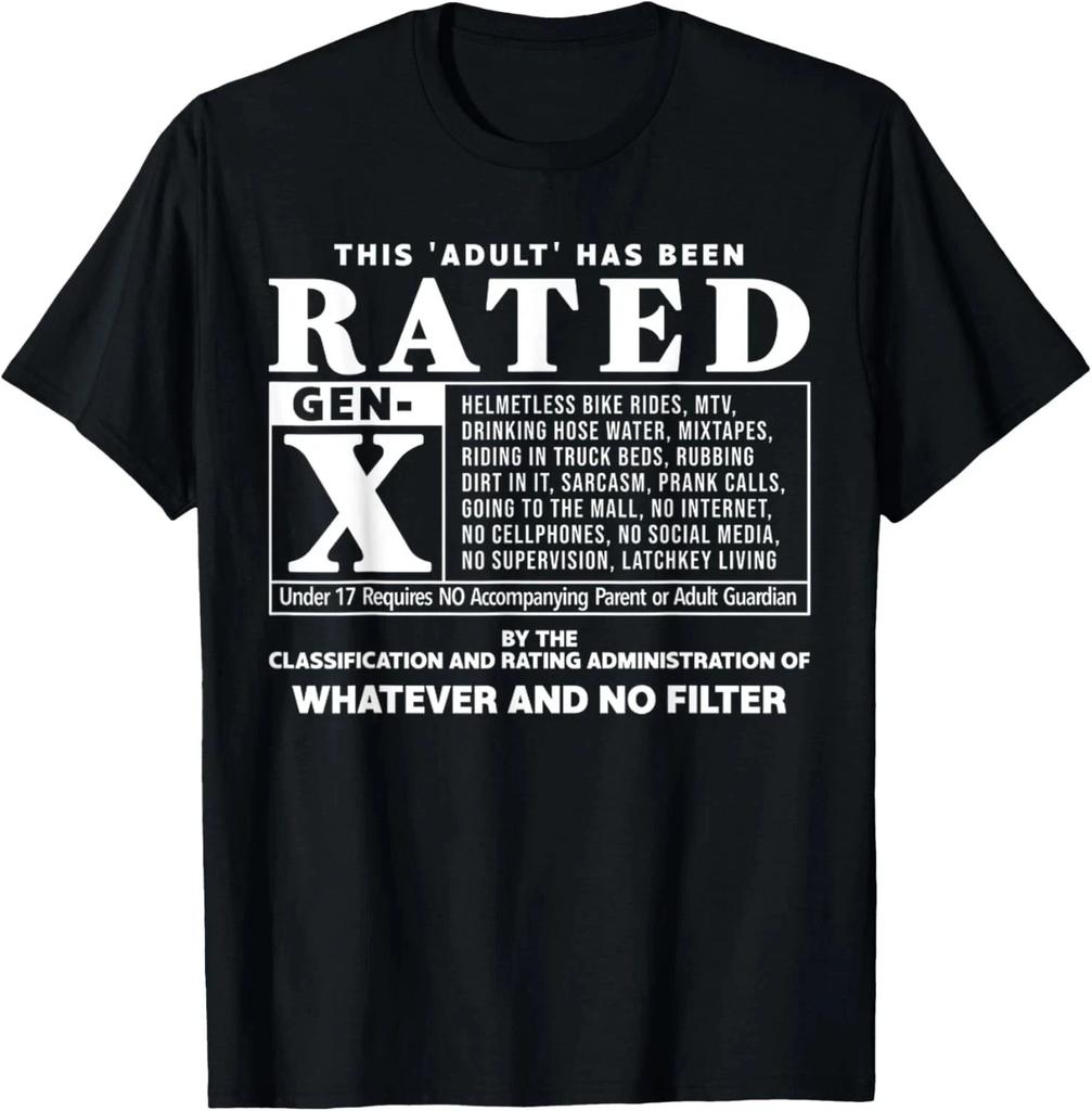 Funny Rated Gen X Generation X 80s Kid Humor T-Shirt
