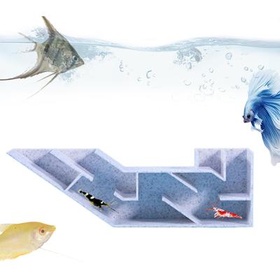 Aquarium Underground Tunnel with 2 Entrances Hiding Viewing Tunnel Fish Shrimp Play Hideout for Fish Tank Decor Cave Ornaments