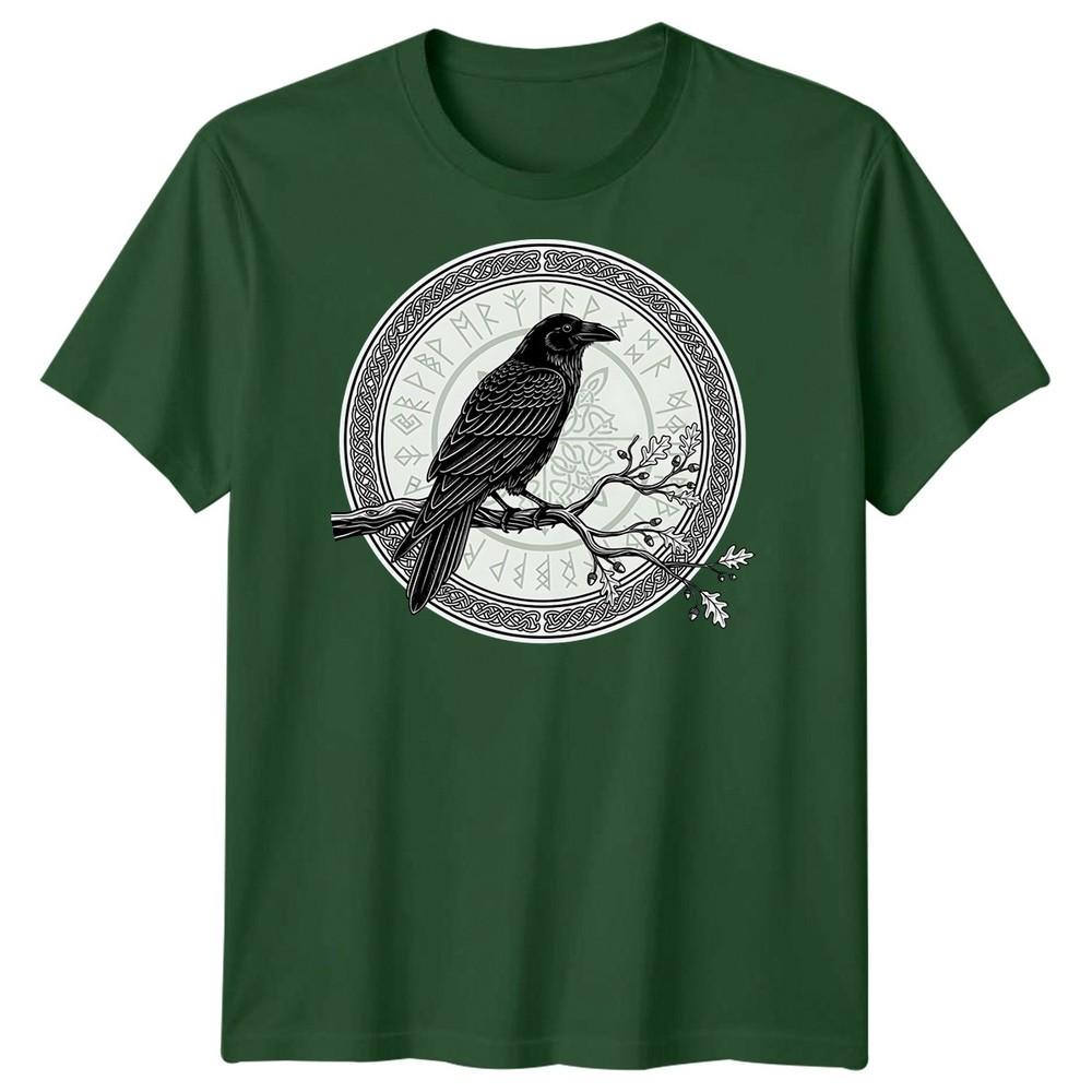 Raven Norse Mythology Runes Celtic Knot Unisexs TShirt