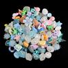 10/20/30/50pcs Random Mix Ocean Charms For Junk Cases Starfish Shell Fish Pendant Jewelry Making Charm Bulk DIY Phone Case Shoes