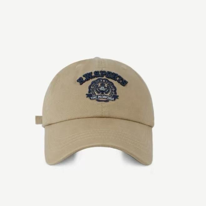 Embroidered Big Headed Baseball Cap  A Fashionable and Versatile Soft Top Baseball Cap for Both Men and Women In Spring and Summer
