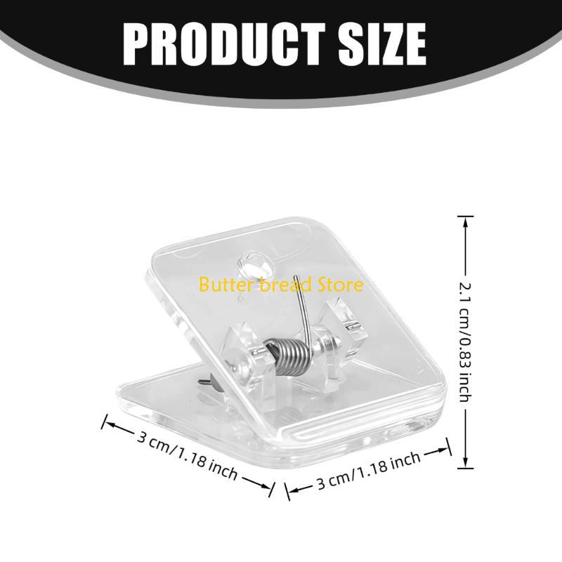 W89C Acrylic Square Clips Compact Design Secure Grip Photo Display Home Office Essential Suitable for Files Cards Stationery