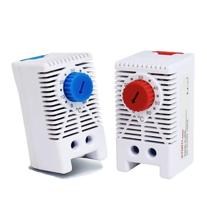 SHGO-Mechanical Thermostat 0-60℃ 250VAC 10A Bimetallic NC/NO DIN Rail Cabinet Temperature Controller