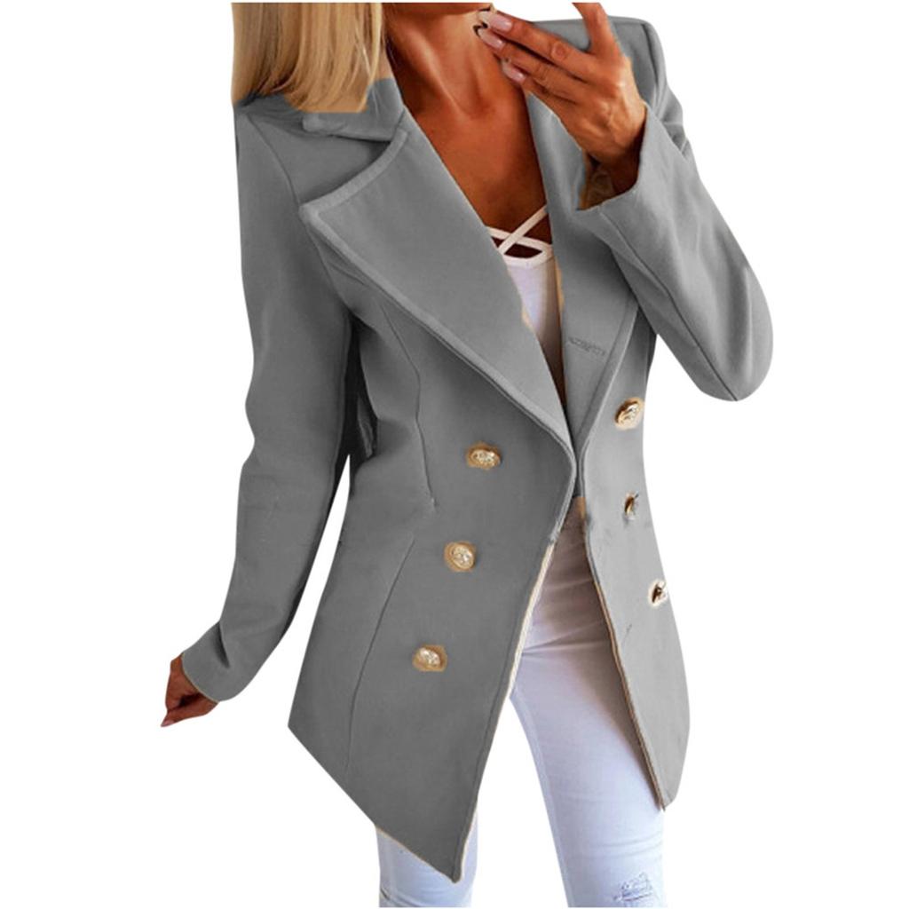 Women Solid Open Front Cardigan Formal Long Sleeve Tweed Jacket