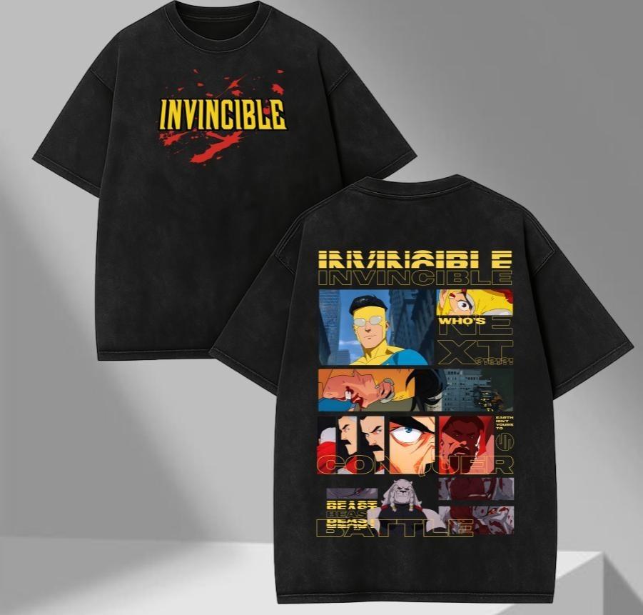 Invincible Mark Grayson V2 Acid Washed Oversized Graphic Tee Cotton S разноцветный