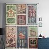 Vintage Style Signs Průsvitné závěsy do obývacího pokoje Průhledný tyl Ošetření oken Ložnice Kuchyň Domácí Dekor Závoj Závěsy