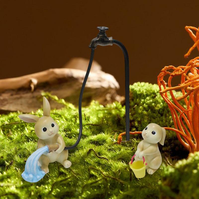 Bunny Statue Outdoor Resin Outside Animal Figures Spring Decorations For Home Patio Courtyard Yard Balcony Windowsill Bookshelve