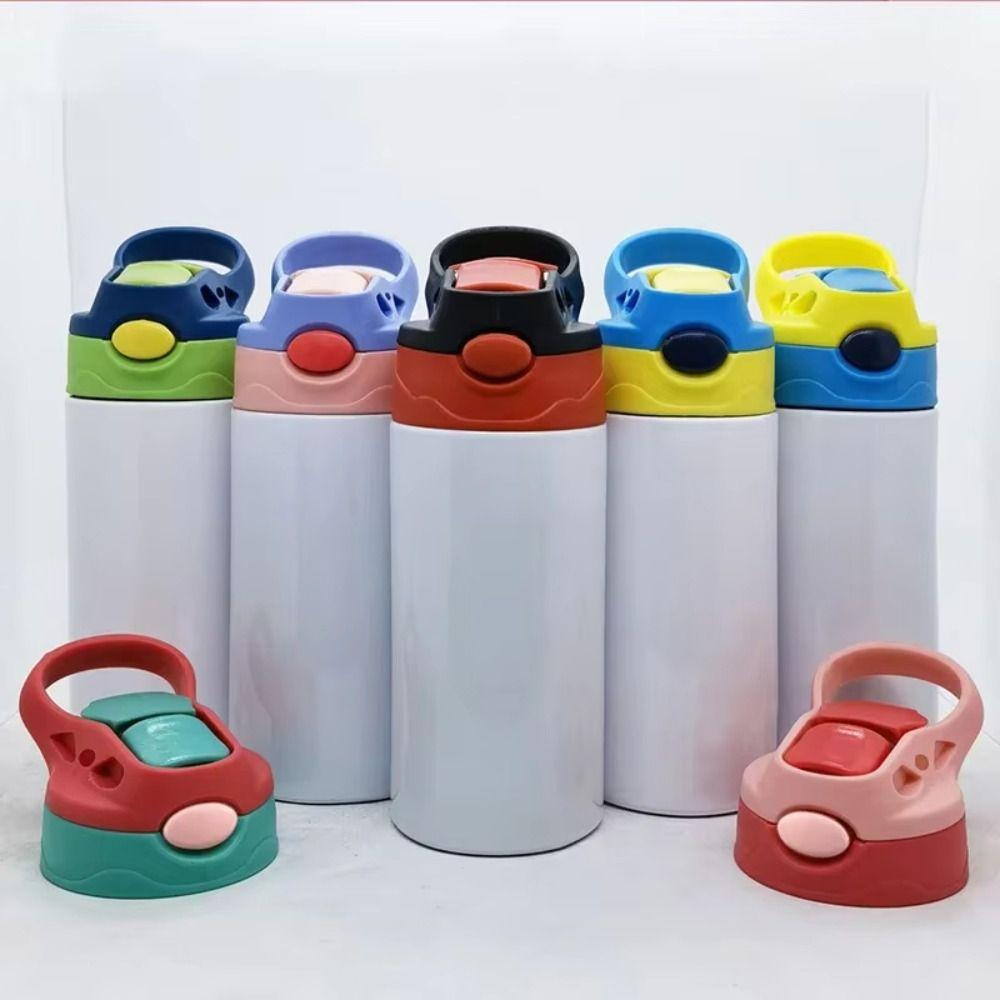 Fashion 12oz Sublimation Straight Sippy Cup Flip Top Double Kids Bottle Stainless Steel Double Wall Gifts Sippy Bottle