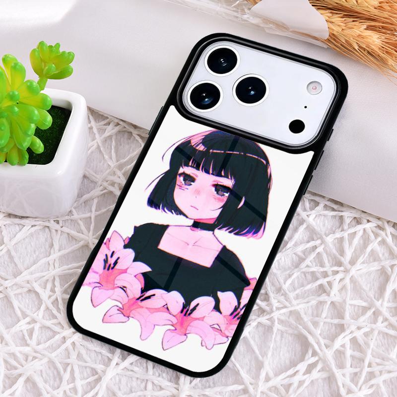 Sad Girl Japanese Anime Shockproof Phone Case for iPhone 17 Air 16e 15 11 12 14 13 Pro Max Cover Coque