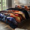 Swan & Rose Couple 3Pcs Bedding Set - Includes Soft Duvet Cover And 2 Pillowcases, Breathable Polyester, Machine Washable