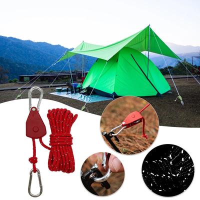 5M Pulley Adjuster Ratchet Kayak and Canoe Boat Bow Stern Rope Lock Outdoor Tie Down Strap 4mm Heavy Duty Adjustable Rope Hanger