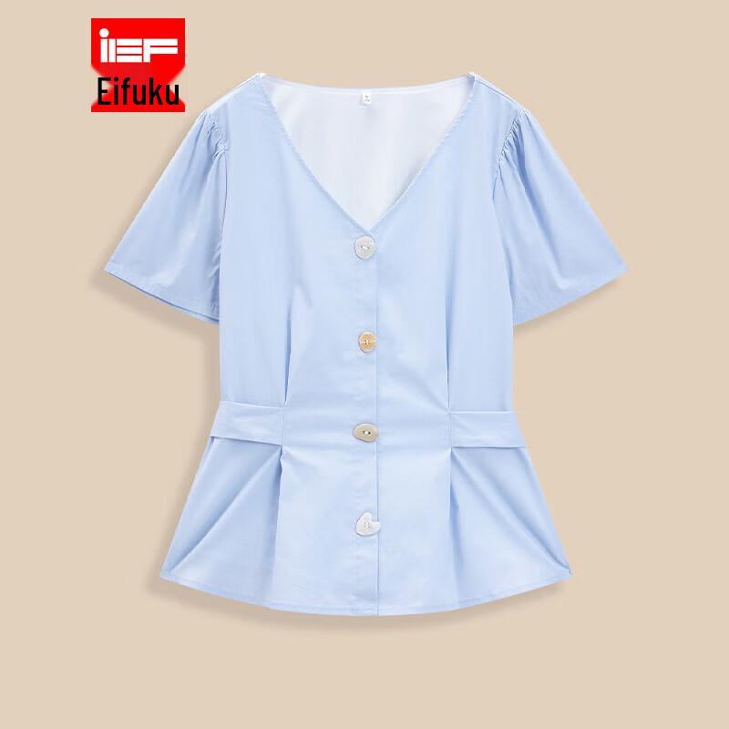 Женский топ IEF Большого размера 2025 Лето Французский Шик Стяжка на талии M