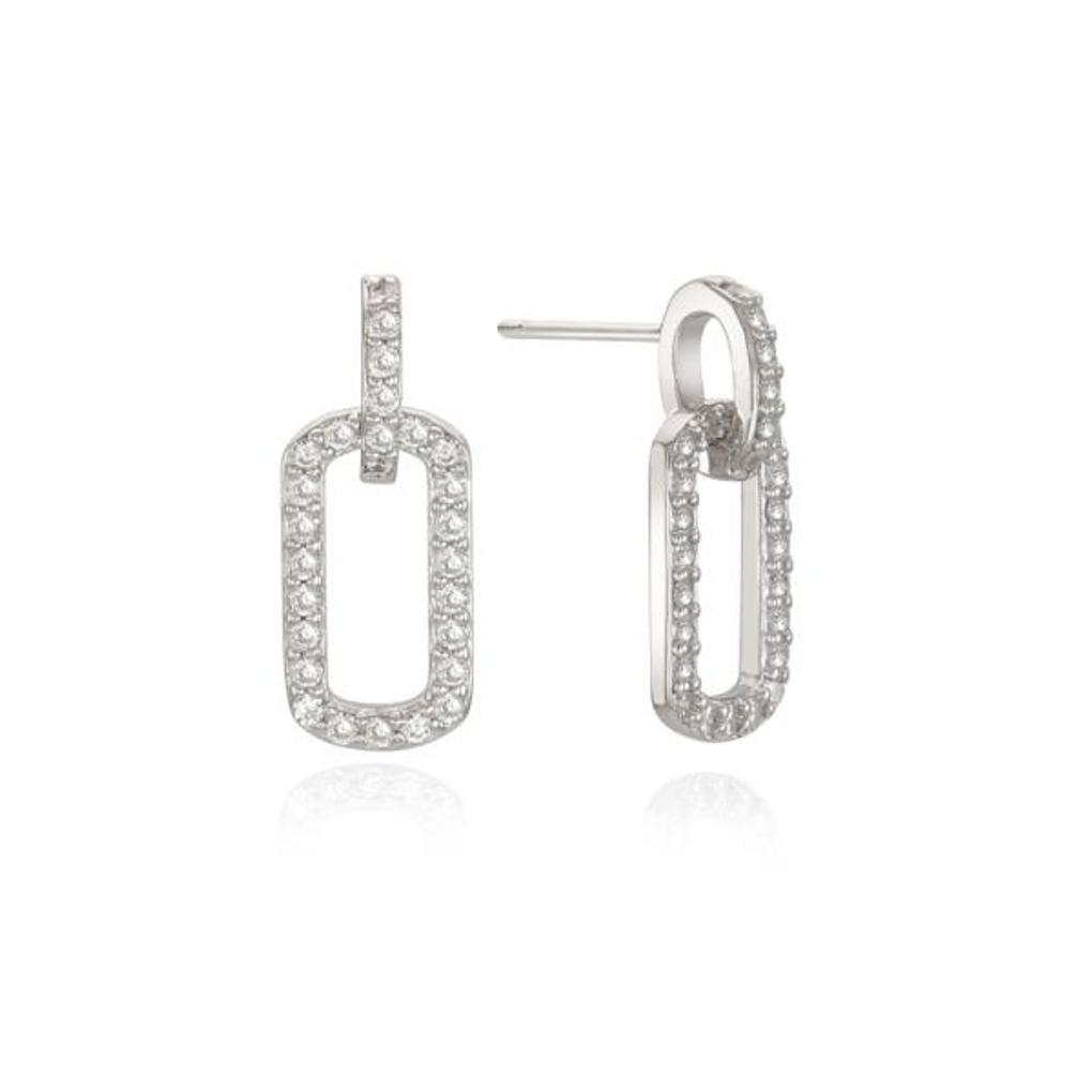 Full Stone One-Touch Square Earrings OTE122913QWW