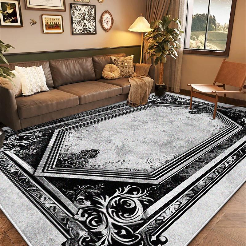 Chinese Style Luxury Big Living Room Rugs Home Decoration Sofa Coffee Tables Solid Carpet Bedroom Bedside Washable Floor Mats