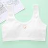 Reggiseno da allenamento in cotone a doppia faccia con spalline larghe per bambine delle scuole elementari