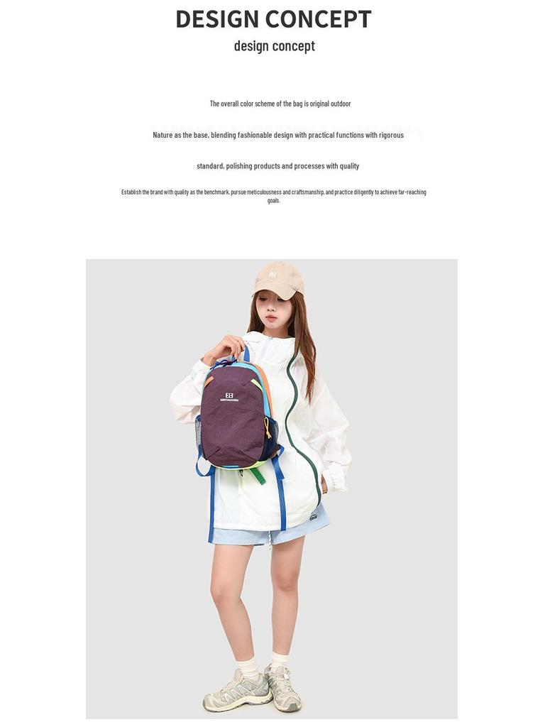 Trendy Unisex Outdoor Backpack - Color Block School, Sports & Travel