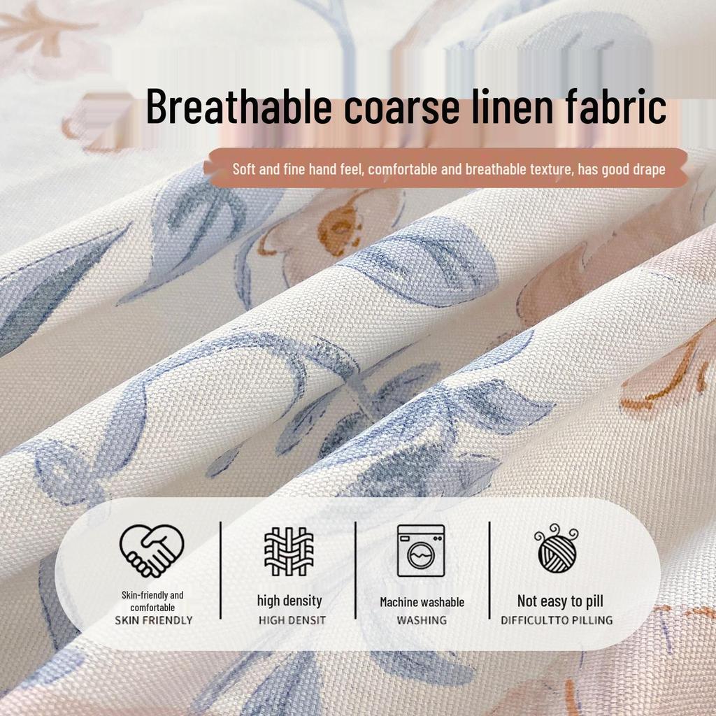 100% Cotton Coarse Cloth Bed Sheet & Summer Duvet Cover with Pillowcase - Xinjiang Pure Cotton, Thick and Single Piece, Three-Piece Set