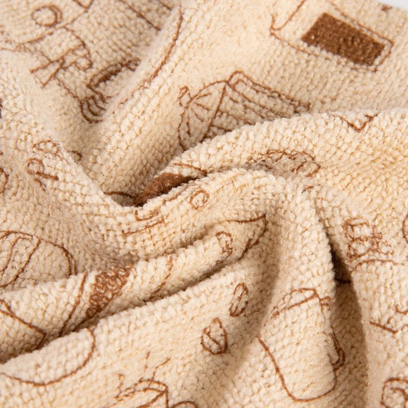 Tearable Microfiber Cleaning Cloth Roll Reusable With Cute Prints For Kitchen Wiping Home Use