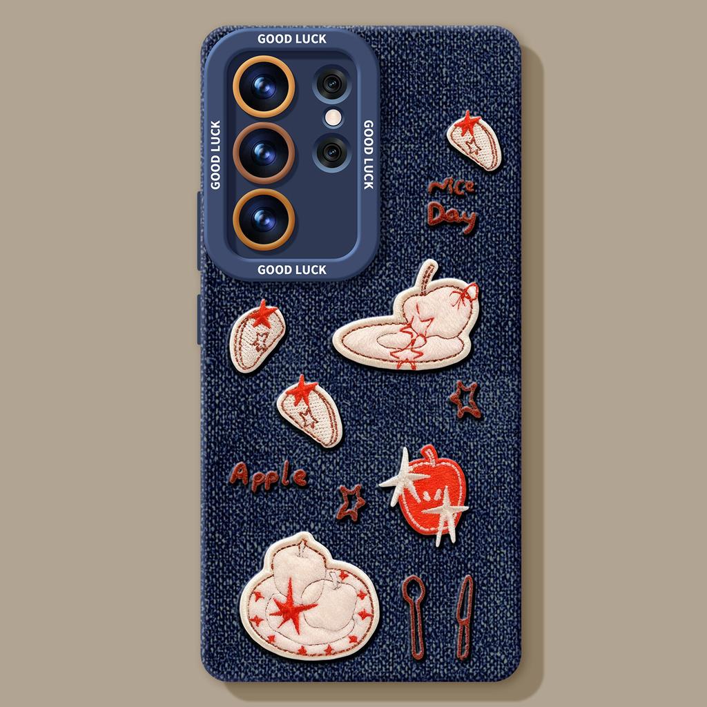 Denim Brot Handyhülle ist geeignet für Samsung GalaxyS26 Silikon S25 + Lanyard S24ultra neues S22 Set