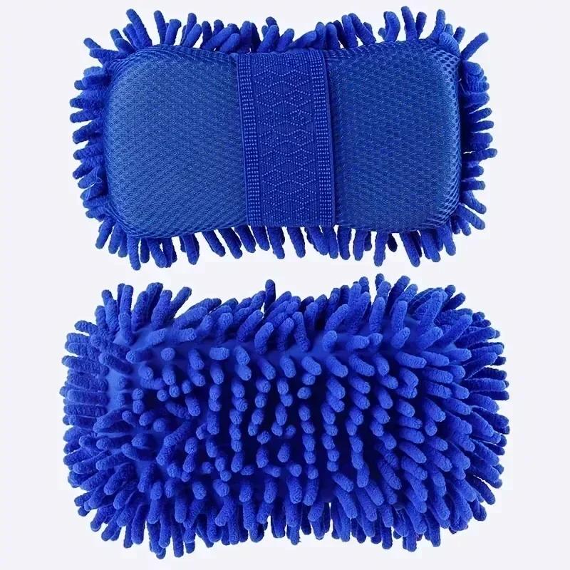 Motorcycle cleaning gloves Washing Sponge Brush Soft Chenille Microfiber Washing Brush Car Cleaning Water Absorbtion Brushes 1PC