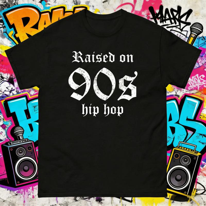 2025 Summer 90s Hip Hop Shirt – Vintage Rap Music Breathable Tee Cotton Printed Breathable Leisure Adults and Children T-shirt